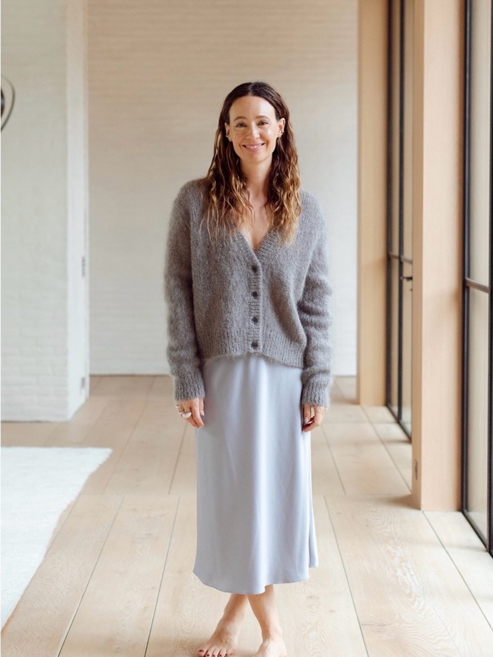 Jenni Kayne Slip Skirt in Frost